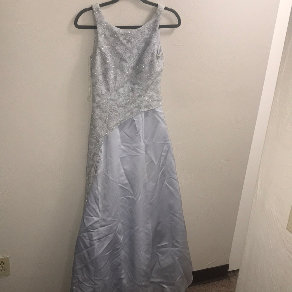 Light blue and silver classy dress